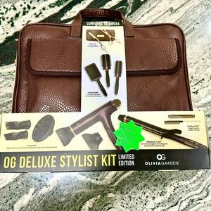 Olivia Garden Deluxe Stylist Kit - Brown